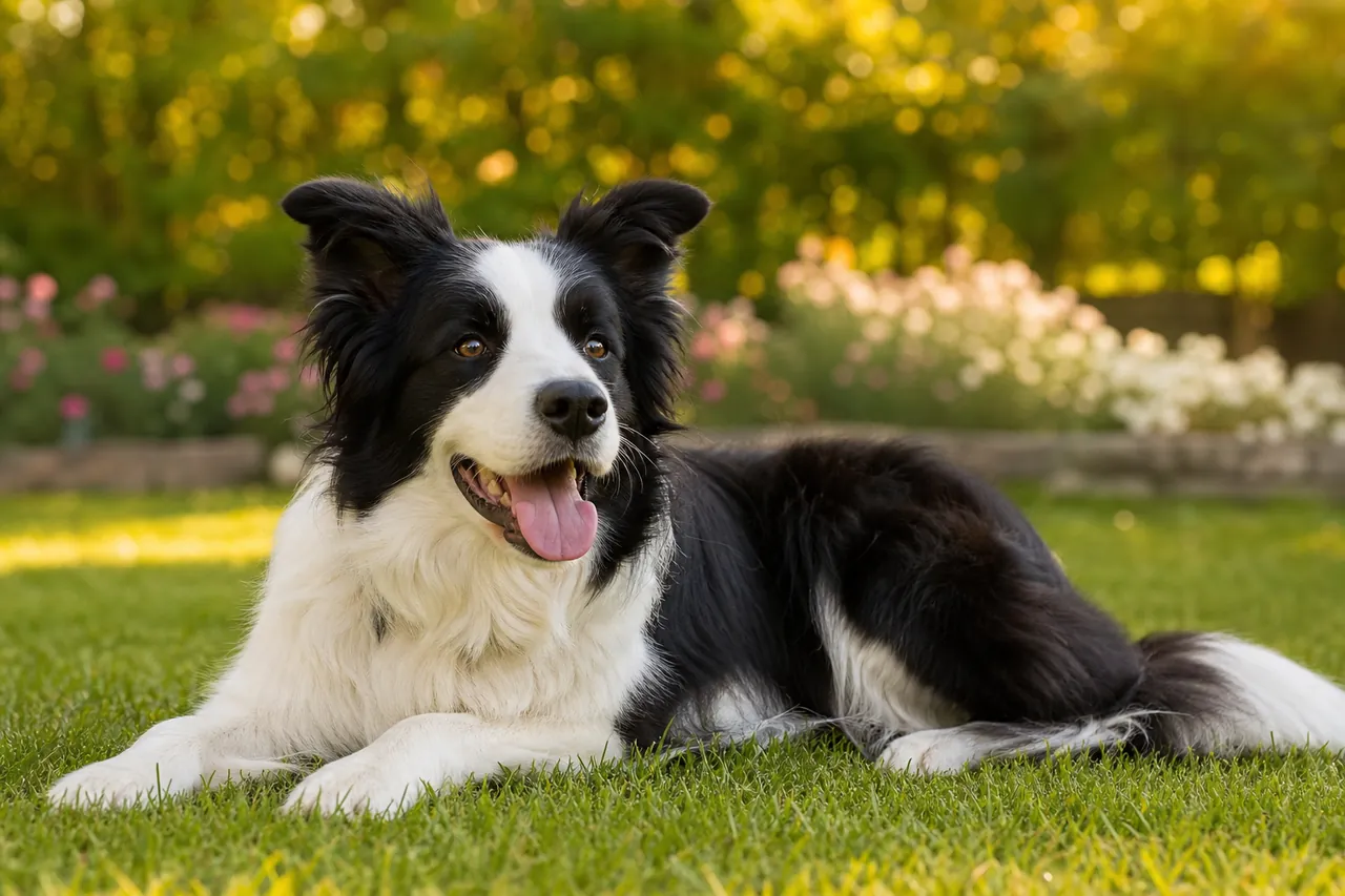 Healthy Border Collie no longer scratching after allergy treatment